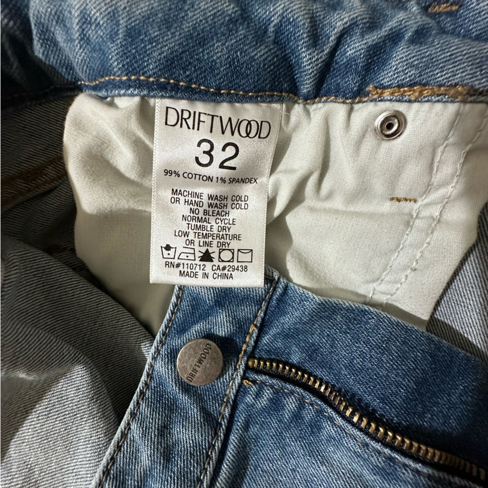 Anthropologie Womens Driftwood Kelly Light Blue Bootcut Jeans Size:32 - Picture 10 of 11